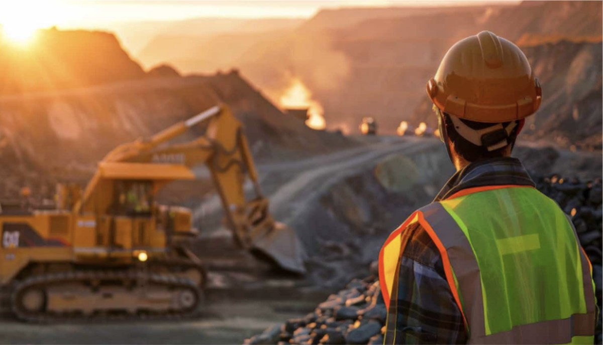 Trabajador minero en faena